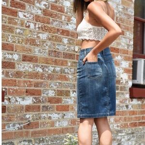 Fidelity EUC Collette Denim Pencil Skirt - Size 26